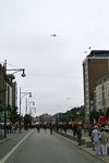 Helikopter beim Lärmen über Rostock